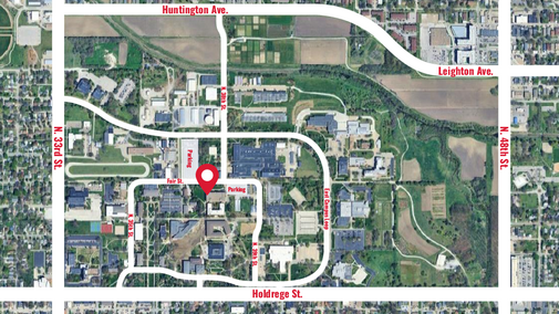 Map of East Campus with location of 448 Plant Sciences Hall